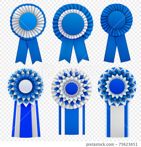 Badges Rosettes Realistic Set 75623651