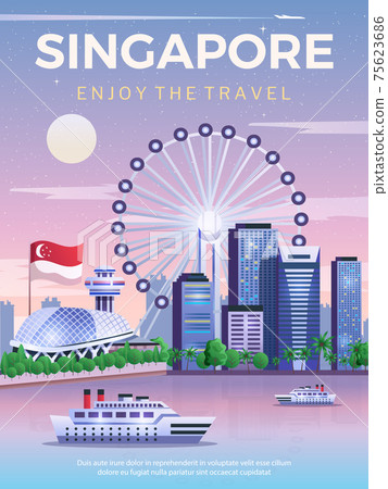 Singapore Travel Poster 75623686