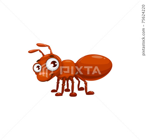 Cartoon ant vector icon, funny emmet cute insect 75624220