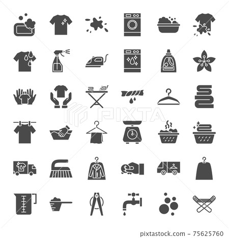 Laundry Solid Web Icons Laundry Solid Web Icons 75625760