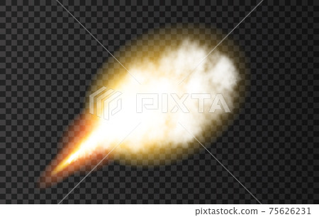 Flame and smoke from space rocket launch. 75626231