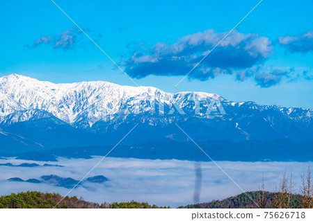 雲海和北阿爾卑斯山[長野縣] 75626718
