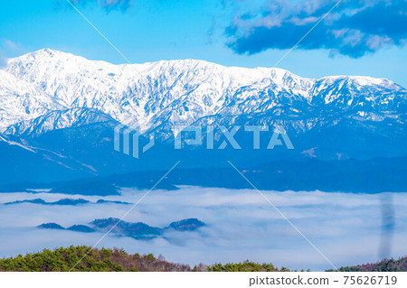 雲海和北阿爾卑斯山[長野縣] 75626719