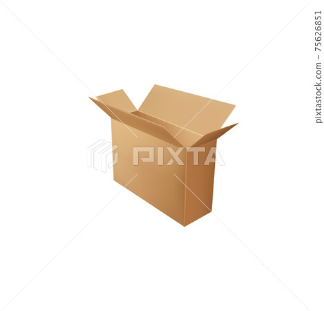 Empty Box Delivery Delivery empty box isolated paperboard container - Stock Illustration ...