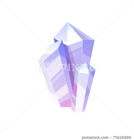 Lilac amethyst, purple gem stone isolated crystal Lilac amethyst, purple gem stone isolated crystal 75626899