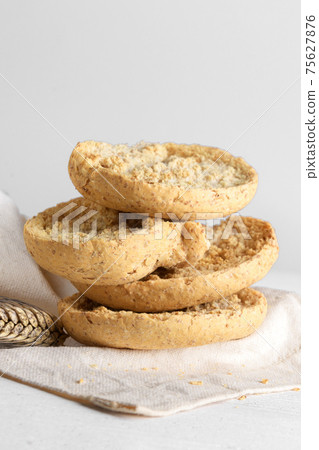 Classical apulian friselle made in Puglia, Salento by wholegrain weat 75627876