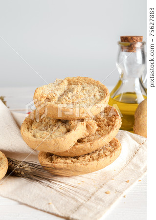 Classical apulian friselle made in Puglia, Salento by wholegrain weat 75627883