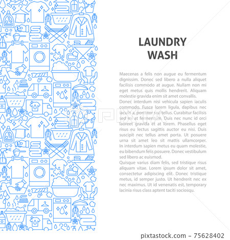 Laundry Wash Line Pattern Concept Laundry Wash Line Pattern Concept 75628402