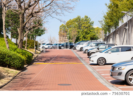 Parking lot of condominium Parking lot of condominium 75630701