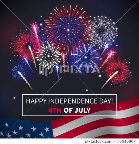 Fireworks Realistic Background 75630907
