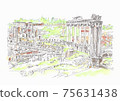 World heritage cityscape, Rome, Roman Forum 75631438