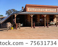 澳大利亞布羅肯希爾（Broken Hill）希爾弗頓村（Silverton Village）的西式開拓性複古酒店和馬匹 75631734