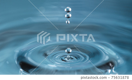 Blue water drop Blue water drop 75631878