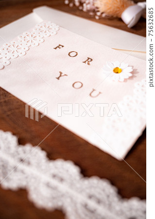 手工復古留言卡為你乾花 75632685