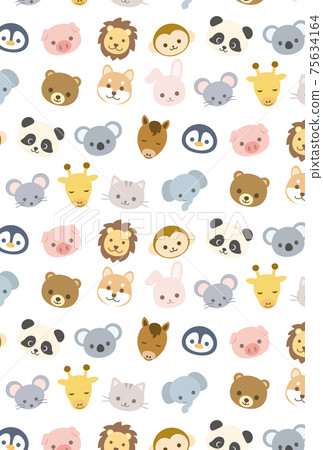 Animal seamless pattern background wallpaper... - Stock ...