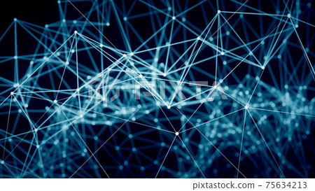 Blue network image Blue network image 75634213