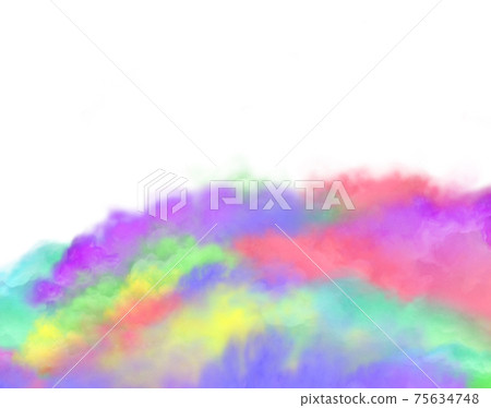 Colorful mixed with a variety of colors smoke like clouds. Cloud of smoke background. Empty copy space Colorful mixed with a variety of colors smoke like clouds. Cloud of smoke background. Empty copy space 75634748