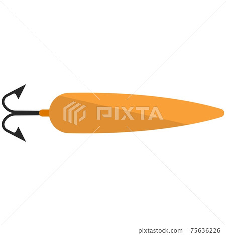Vector fish bait icon isolated on white background 75636226