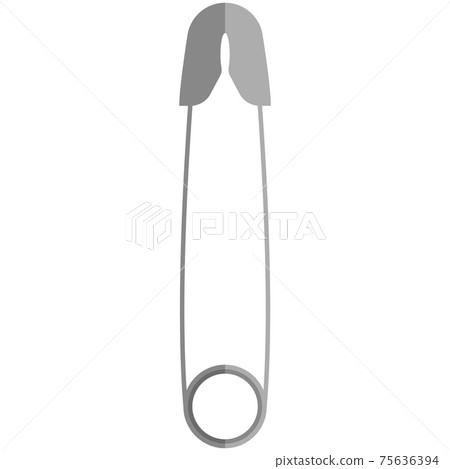 Sewing safety pin icon, handmade tool vector - Stock Illustration ...
