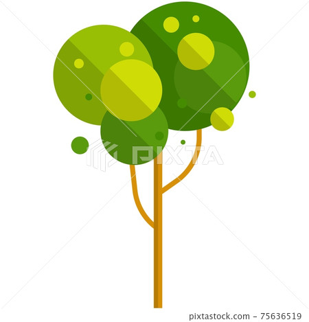 Green garden or park tree flat vector isolated... - Stock Illustration ...