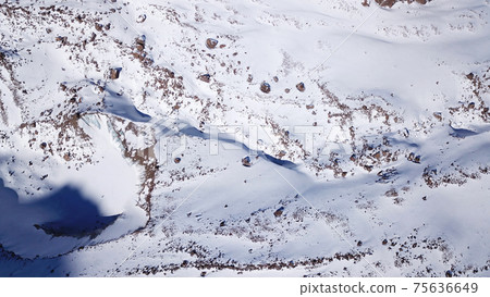 A huge wall of ice. Glacier in the mountains. A huge wall of ice. Glacier in the mountains. 75636649