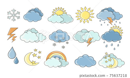 Weather vector set 75637218
