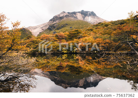 Reflection of autumn leaves of Mt. Chausu Reflection of autumn leaves of Mt. Chausu 75637362