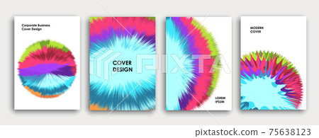 Multi-colored book cover page design, creative abstract background. 75638123
