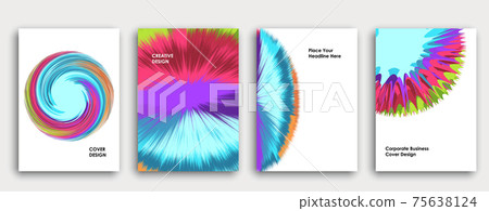 Multi-colored book cover page design, creative... - Stock Illustration  [75638124] - PIXTA