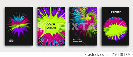 Multi-colored book cover page design, creative abstract background. 75638129