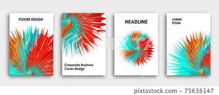 Multi-colored book cover page design, creative abstract background. 75638147