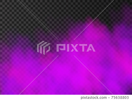 Violet smoke or fog isolated on transparent background. Violet smoke or fog isolated on transparent background. 75638803