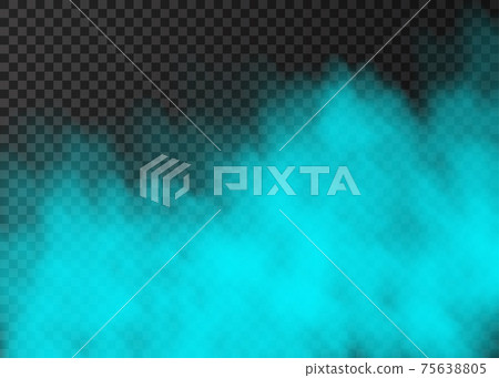 Blue smoke or fog isolated on transparent background. Blue smoke or fog isolated on transparent background. 75638805
