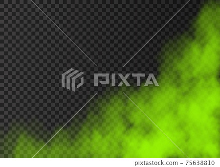 Green smoke or fog isolated on transparent background. Green smoke or fog isolated on transparent background. 75638810