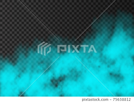 Blue smoke or fog isolated on transparent background. Blue smoke or fog isolated on transparent background. 75638812