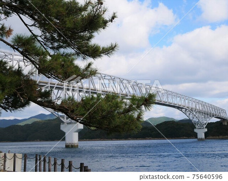 "Wakamatsu Ohashi" connecting Wakamatsu Island and Nakadori Island in the Goto archipelago 75640596
