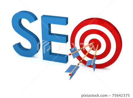 SEO concept. 3D rendering. SEO concept. 3D rendering. 75642375