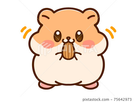 吃倉鼠的插畫素材2 75642973