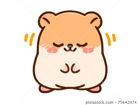 倉鼠鞠躬的插圖素材 75642974