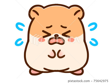 道歉的倉鼠插圖素材 75642975
