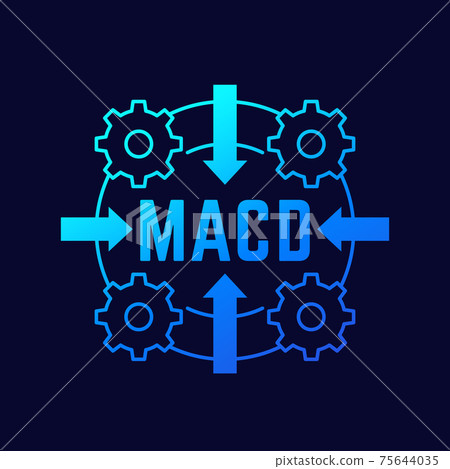 MACD indicator, vector concept MACD indicator, vector concept 75644035