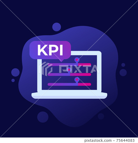 KPI, business indicator vector icon 75644083