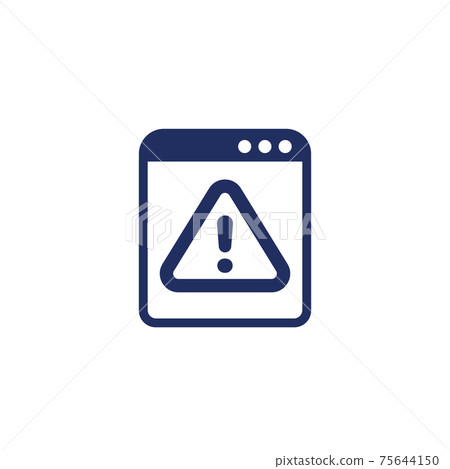 Error, warning window icon on white Error, warning window icon on white 75644150