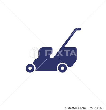 lawn mower icon on white 75644163
