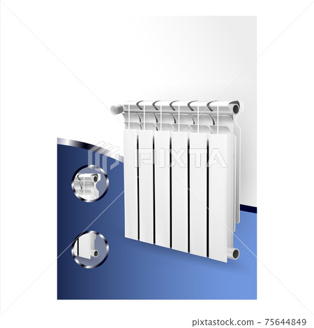 Bimetallic Radiator Heater Promo Banner Vector Illustration Bimetallic Radiator Heater Promo Banner Vector Illustration 75644849