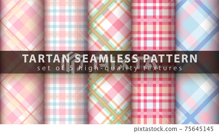 Set classic tartan seamless pattern. Set classic tartan seamless pattern. 75645145