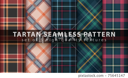 Set classic tartan seamless pattern. Set classic tartan seamless pattern. 75645147