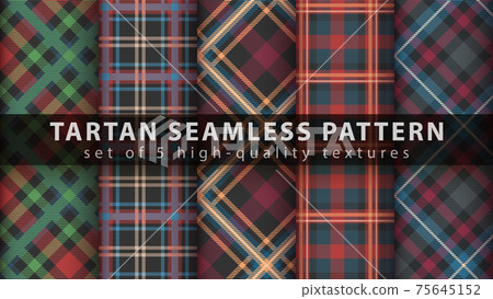 Set classic tartan seamless pattern. Set classic tartan seamless pattern. 75645152