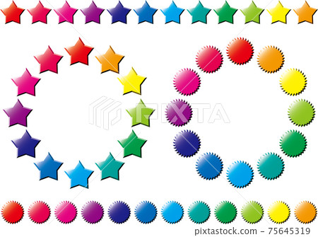 彩色圖表插圖素材 75645319