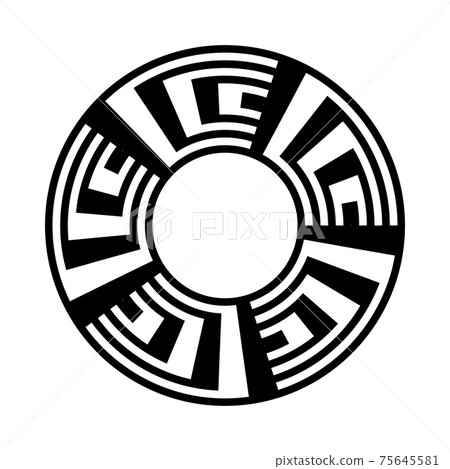 Abstract geometric circle circular design element. Abstract geometric circle circular design element. 75645581